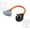 Ac Works Power Strip Cord, STW, 6-15/20R, 14-30P, 1.5 ft., Orange S1430W620-018 - alternate 5
